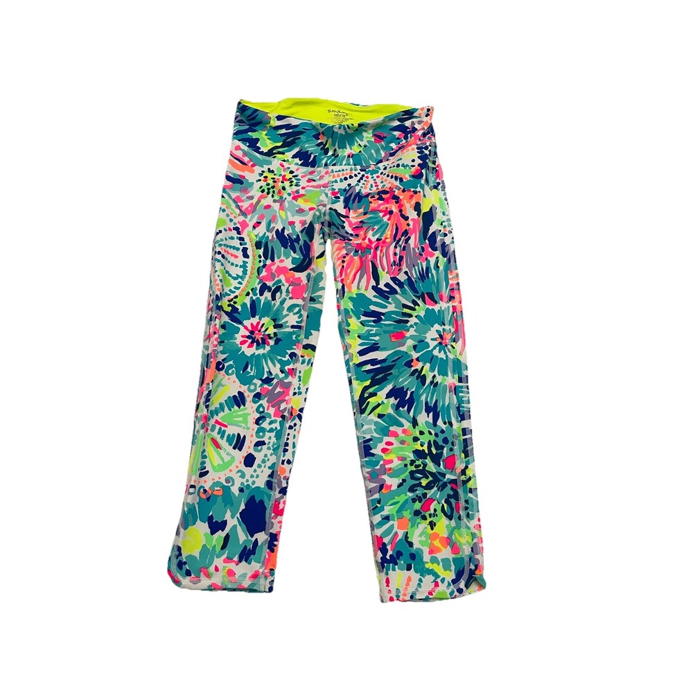 Lilly Pulitzer Luxletic UPF 50+ Weekender Leggings S Tropical Colorful Floral